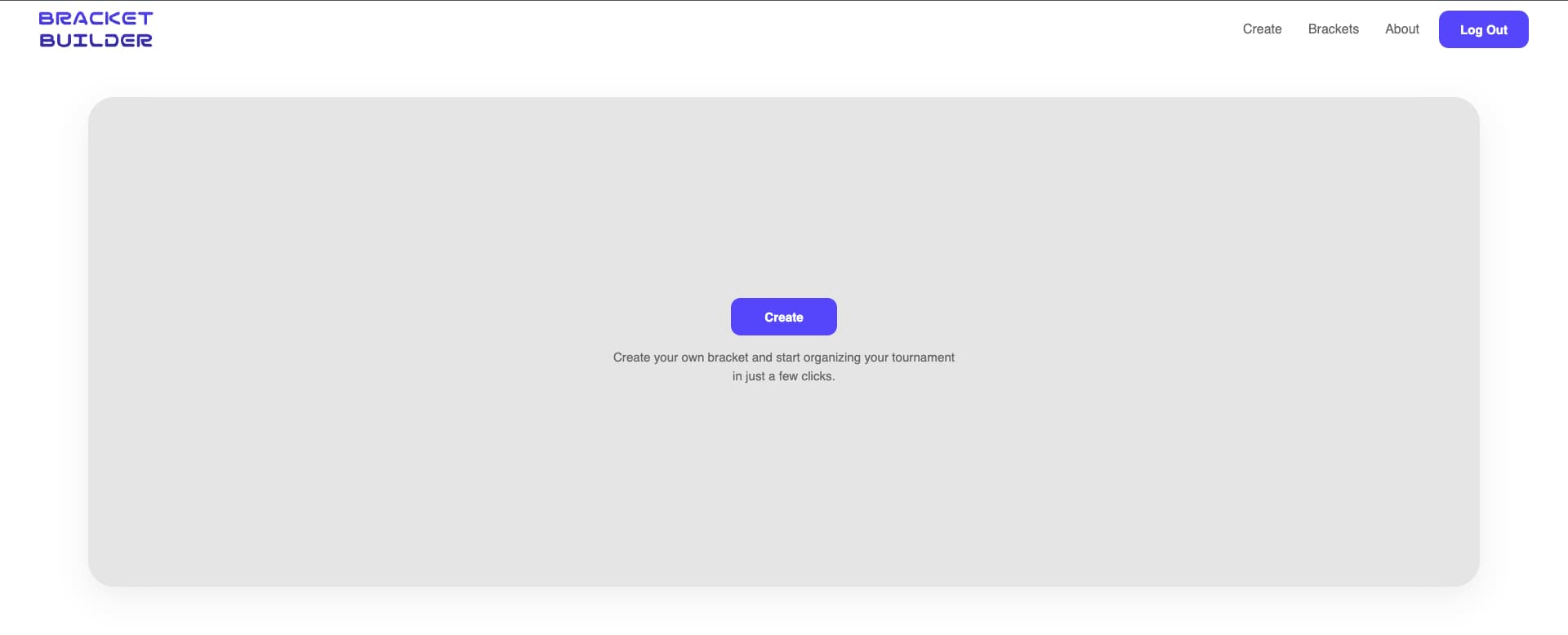 Bracket Builder home page