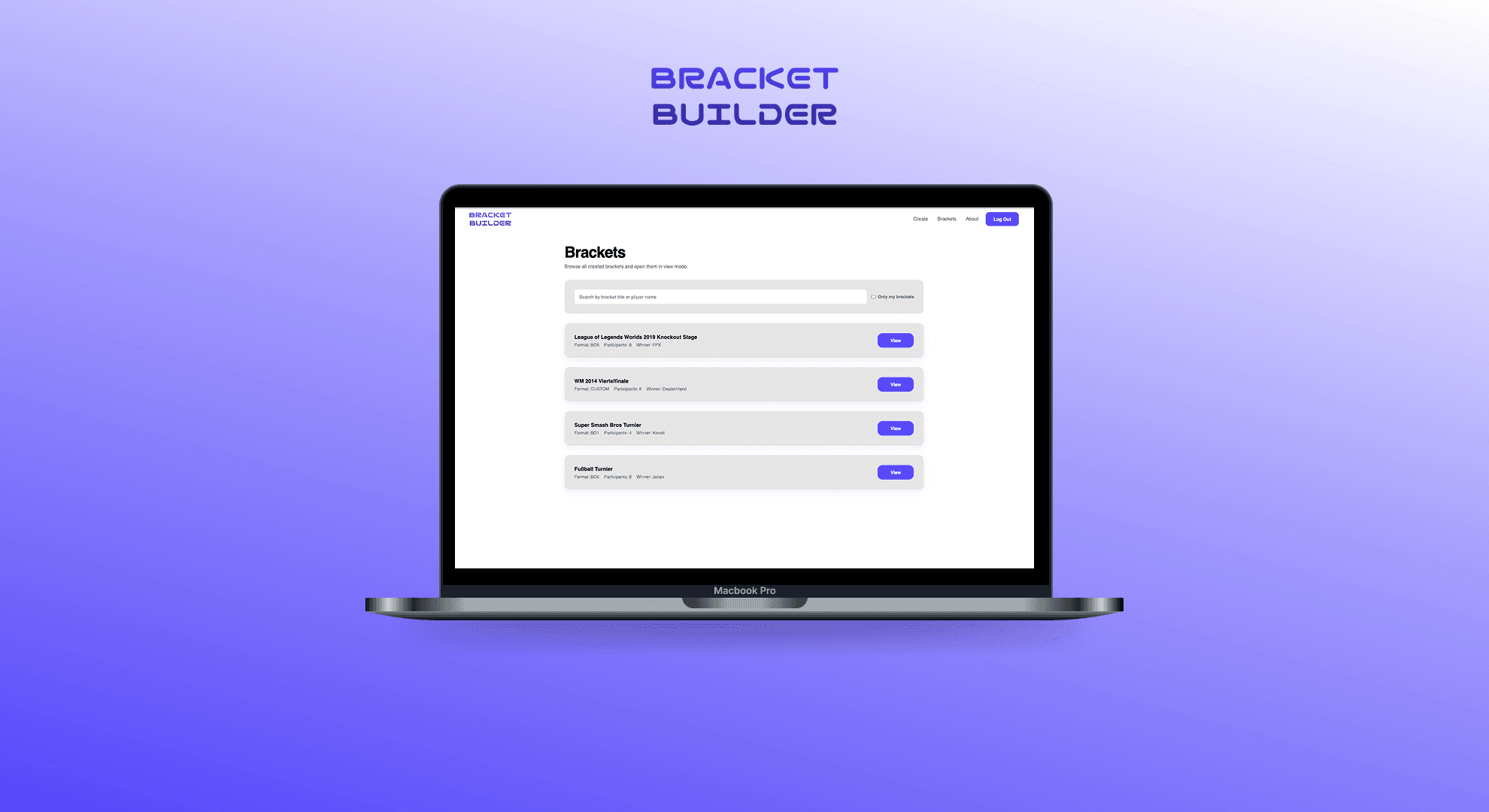 Bracket Builder shown on a laptop and a phone